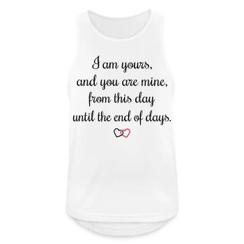 Liebesschwur I am yours - Männer Tank Top atmungsaktiv - Weiß - Vorne - Nick (188cm)