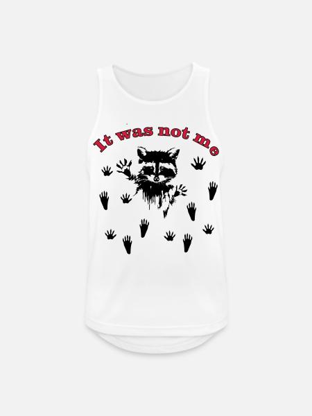 Racoon/Waschbär - Männer Tank Top atmungsaktiv - Weiß