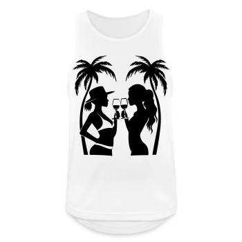 Girls Team Holiday Palms - Men's Breathable Tank Top - white - Front - Nick (188cm)