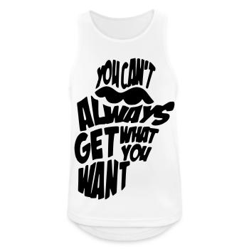 Man bekommt nicht immer, was man will: Stones Musik # - Männer Tank Top atmungsaktiv - Weiß - Vorne - Nick (188cm)