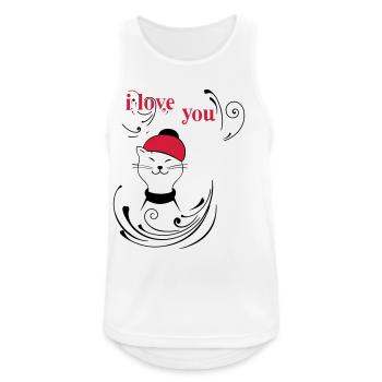 i love you - Men's Breathable Tank Top - white - Front - Nick (188cm)