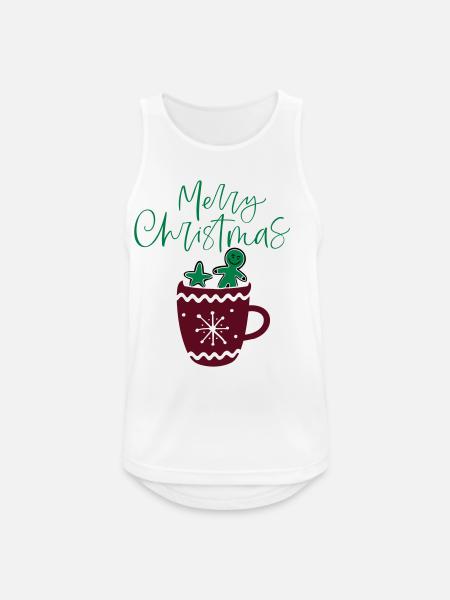 Merry Christmas, Plätzchen - Männer Tank Top atmungsaktiv - Weiß