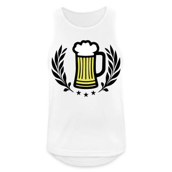 Beer Symbol Booze - Men's Breathable Tank Top - white - Front - Nick (188cm)