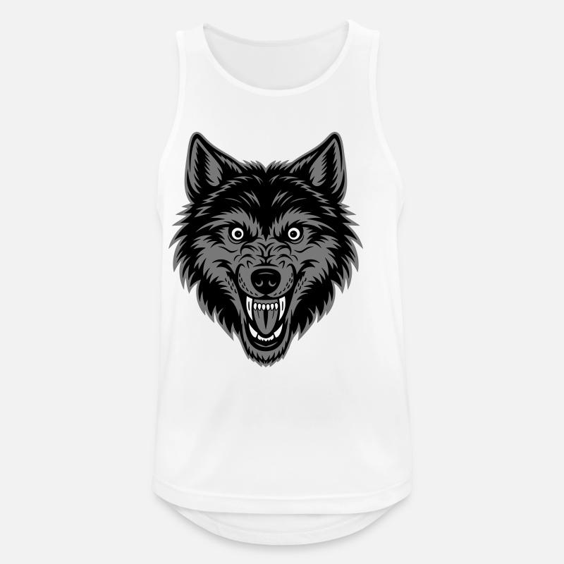Fierce Wolf - Entfessle das Biest - Männer Tank Top atmungsaktiv - Weiß