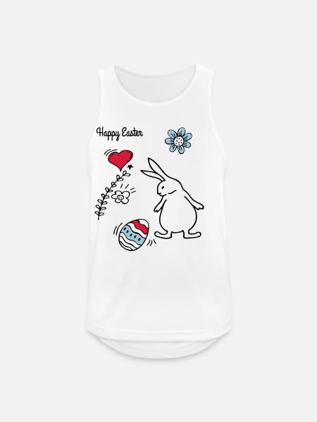Happy Easter - Männer Tank Top atmungsaktiv - Weiß