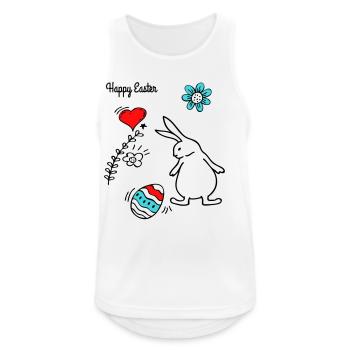 Happy Easter - Männer Tank Top atmungsaktiv - Weiß - Vorne - Nick (188cm)