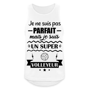 Super Volleyeur Sport Plage Volley - Débardeur respirant Homme - blanc - Devant - Nick (188cm)