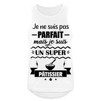 Nicht perfekt, aber toller Konditor - Männer Tank Top atmungsaktiv - Weiß - Vorne - Nick (188cm)