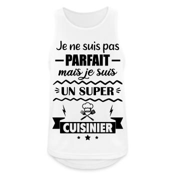 Not perfect but great cook - Men's Breathable Tank Top - white - Front - Nick (188cm)