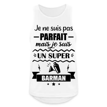 Not perfect but great bartender - Men's Breathable Tank Top - white - Front - Nick (188cm)
