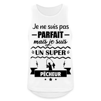 Pas parfait mais super pêcheur Pêche - Débardeur respirant Homme - blanc - Devant - Nick (188cm)