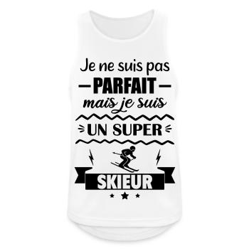 Not perfect but great skier - Men's Breathable Tank Top - white - Front - Nick (188cm)