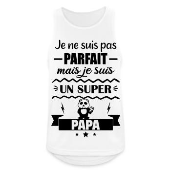 Nicht perfekt, aber toller Vater - Männer Tank Top atmungsaktiv - Weiß - Vorne - Nick (188cm)