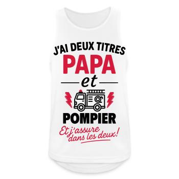 Dad and Firefighter Christmas Father's Day Gift Idea - Men's Breathable Tank Top - white - Front - Nick (188cm)