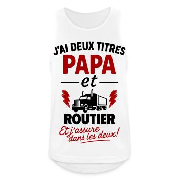Dad and Truck Driver Gift Idea - Men's Breathable Tank Top - white - Front - Nick (188cm)
