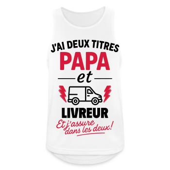 Dad and Delivery Man Christmas Father's Day Gift Idea - Men's Breathable Tank Top - white - Front - Nick (188cm)