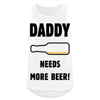 Papa a besoin de plus de bière ! (Papa / Papa / Bière / PUT) - Débardeur respirant Homme - blanc - Devant - Nick (188cm)