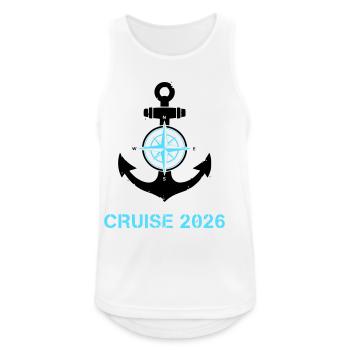 Anchor Compass Cruise 2026 Logo - Men's Breathable Tank Top - white - Front - Nick (188cm)