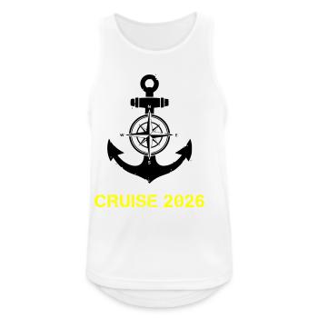 Cruise 2026 Anchor Compass - Men's Breathable Tank Top - white - Front - Nick (188cm)
