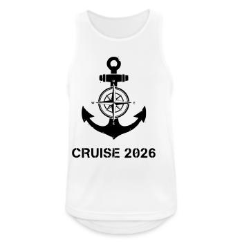 Anker Kompass Cruise 2026 - Männer Tank Top atmungsaktiv - Weiß - Vorne - Nick (188cm)