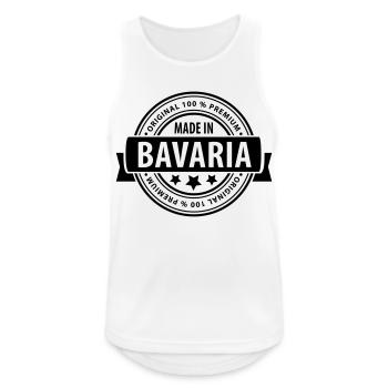 Made in Bavaria / Bayern - Männer Tank Top atmungsaktiv - Weiß - Vorne - Nick (188cm)