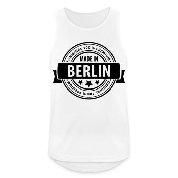 Made in BERLIN - Men's Breathable Tank Top - white - Front - Nick (188cm)