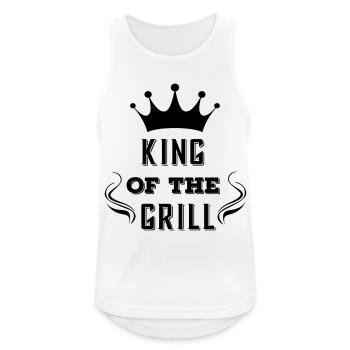 King of the grill - Männer Tank Top atmungsaktiv - Weiß - Vorne - Nick (188cm)