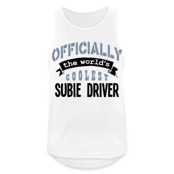 pilote subie officiellement les mondes coole - Débardeur respirant Homme - blanc - Devant - Nick (188cm)