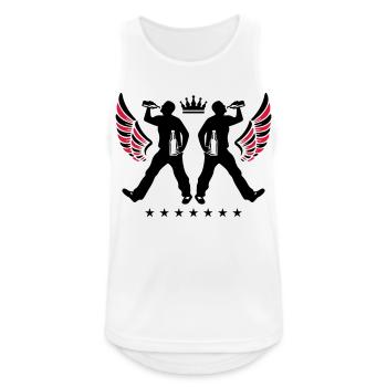 Drinking Bier Silhouette - Männer Tank Top atmungsaktiv - Weiß - Vorne - Nick (188cm)
