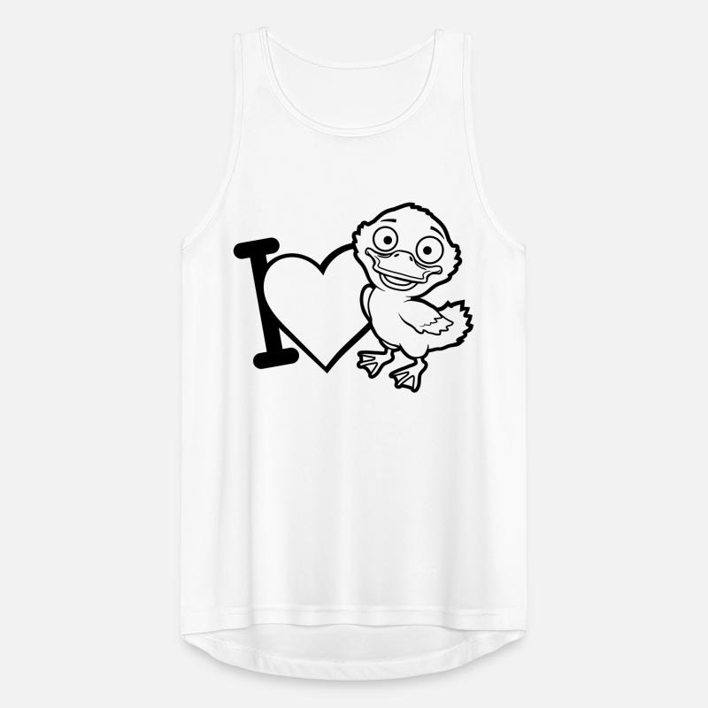 Comic I Love Ducklings Men's Breathable Tank Top