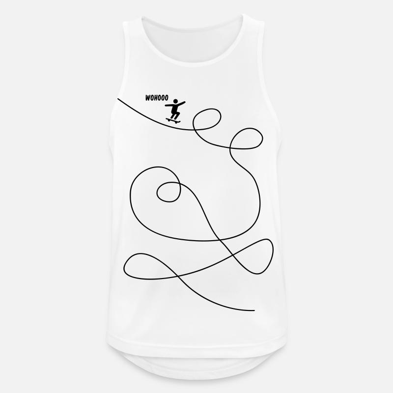 Skateboarder macht Looping Geschenk - Männer Tank Top atmungsaktiv - Weiß
