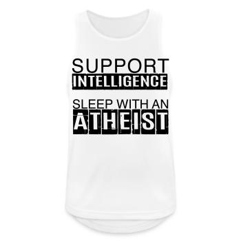 Support Intelligence - Sleep With An Atheist - Débardeur respirant Homme - blanc - Devant - Nick (188cm)