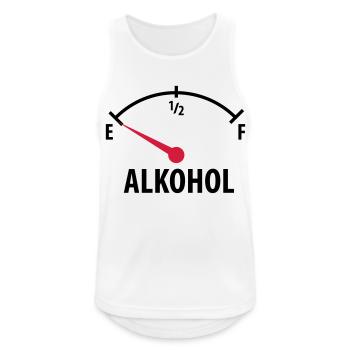 Alkohol Tacho - nüchtern - Männer Tank Top atmungsaktiv - Weiß - Vorne - Nick (188cm)