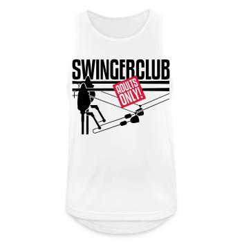 SWINGERCLUB - Männer Tank Top atmungsaktiv - Weiß - Vorne - Nick (188cm)