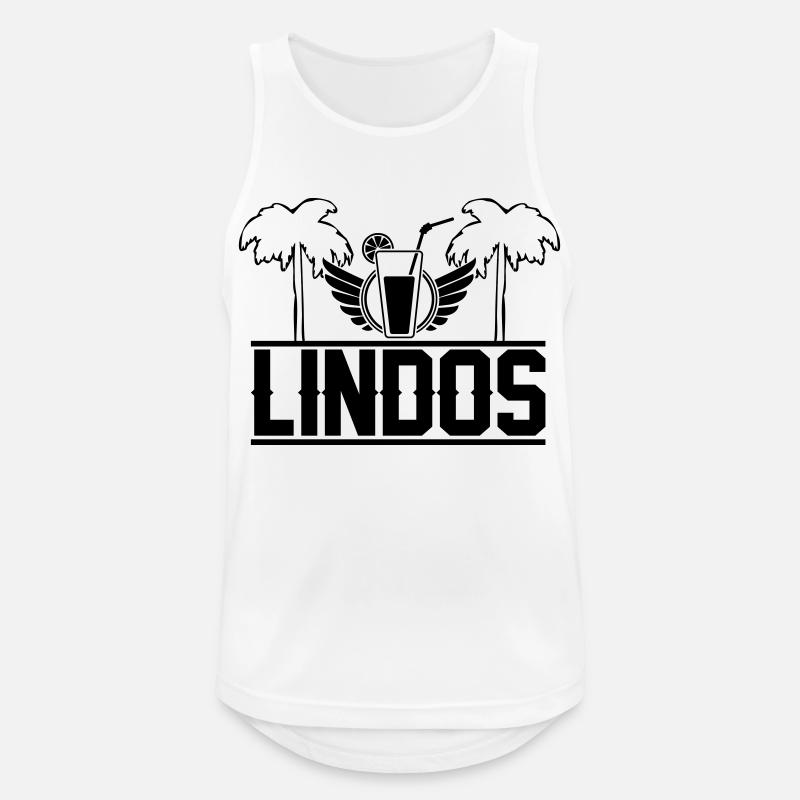 lindos - Männer Tank Top atmungsaktiv - Weiß