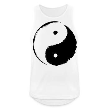 ying_yang_small - Débardeur respirant Homme - blanc - Devant - Nick (188cm)
