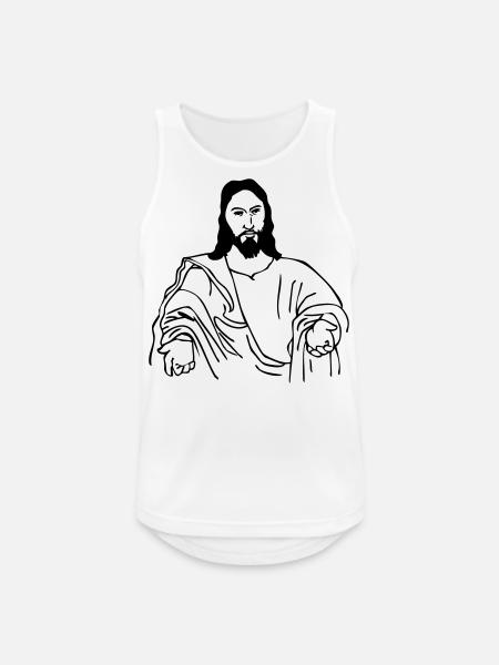 jesus - Men's Breathable Tank Top - white