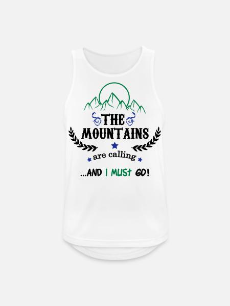 the mountains are calling 02 - Men's Breathable Tank Top - white