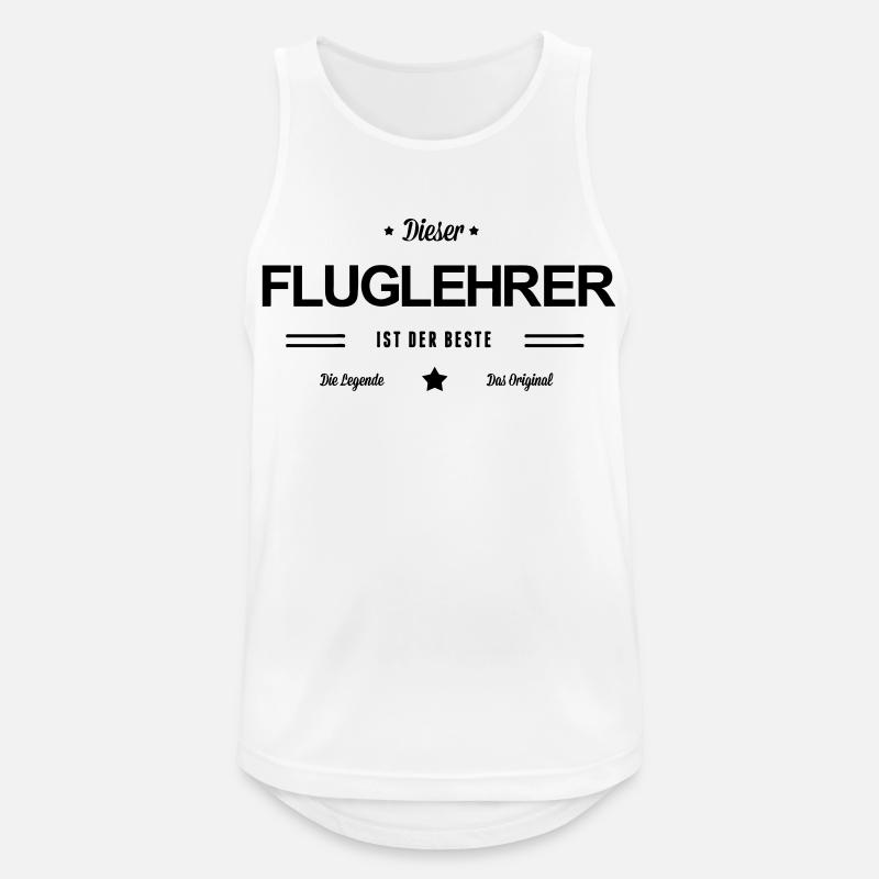 Bester Fluglehrer - Männer Tank Top atmungsaktiv - Weiß