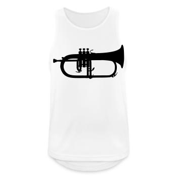 music trumpet brass - Débardeur respirant Homme - blanc - Devant - Nick (188cm)
