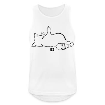 Katze Nö Nein Mittelfinger finnisch Ei - Männer Tank Top atmungsaktiv - Weiß - Vorne - Nick (188cm)