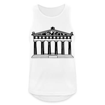 greek_temple - Männer Tank Top atmungsaktiv - Weiß - Vorne - Nick (188cm)
