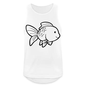Goldfish - Men's Breathable Tank Top - white - Front - Nick (188cm)