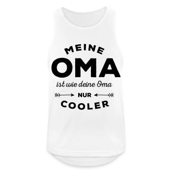 Meine Oma - Männer Tank Top atmungsaktiv - Weiß - Vorne - Nick (188cm)