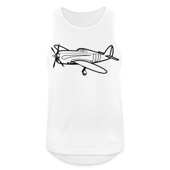 flieger - Männer Tank Top atmungsaktiv - Weiß - Vorne - Nick (188cm)