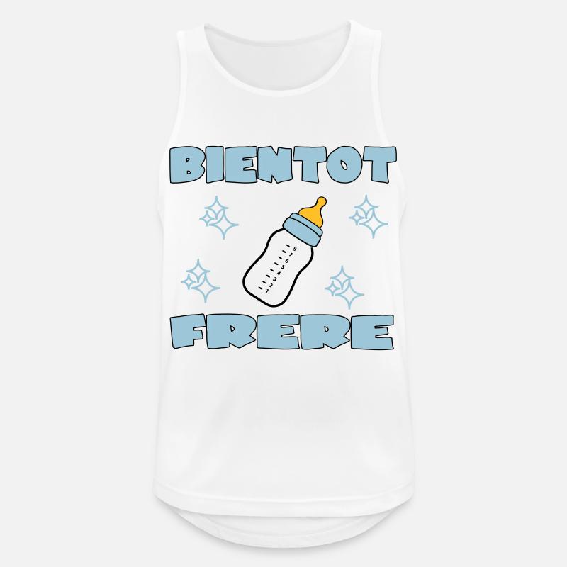 BALD BRÜDER - Männer Tank Top atmungsaktiv - Weiß