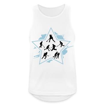 Hockey Kids - Men's Breathable Tank Top - white - Front - Nick (188cm)