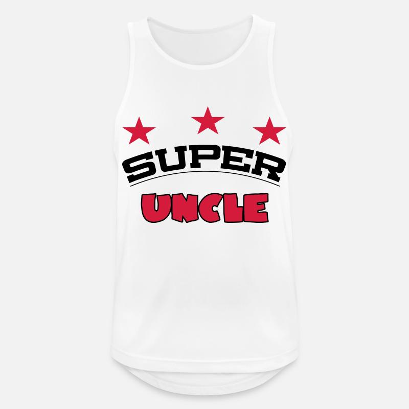 Super uncle - Männer Tank Top atmungsaktiv - Weiß