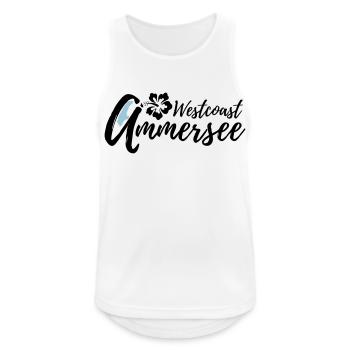 Ammersee Weastcoast Blume - Männer Tank Top atmungsaktiv - Weiß - Vorne - Nick (188cm)