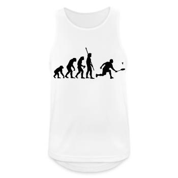 evolution_badminton_022011_c_1c - Männer Tank Top atmungsaktiv - Weiß - Vorne - Nick (188cm)